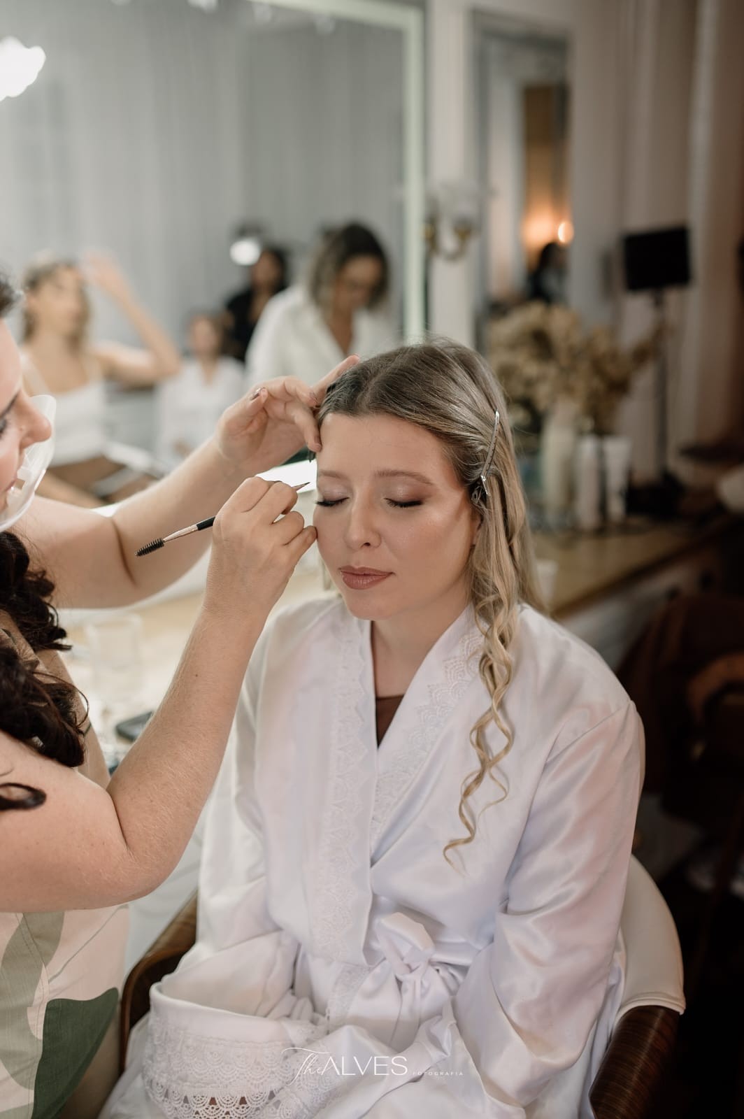 High resolution makeup close-up